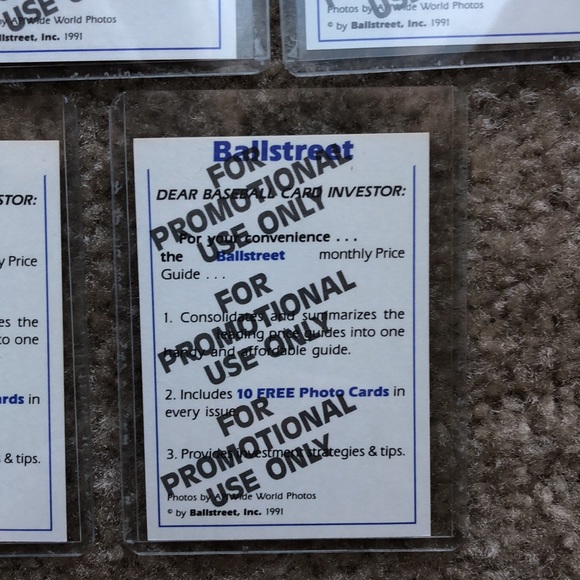 1991 BALLSTREET JOE MONTANA RARE PROMO CARDS - Picture 11 of 11